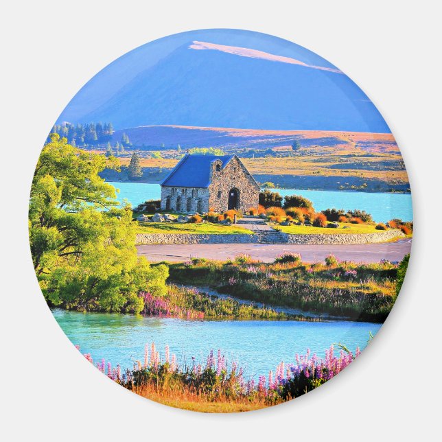 Sjö Tekapo, Nya Zeeland Magnet (Framsidan)