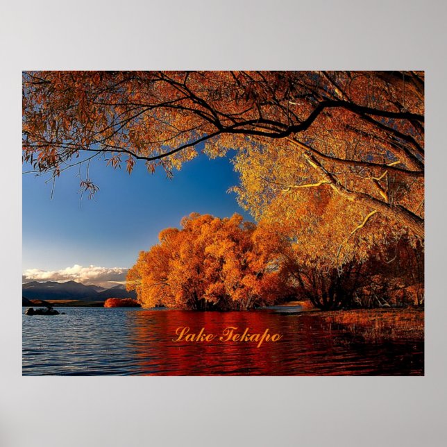 Sjö Tekapo, Nya Zeeland Poster (Framsidan)