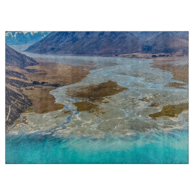 Sjö Tekapo och södra Alpernorna, Nya Zeeland (Framsidan)