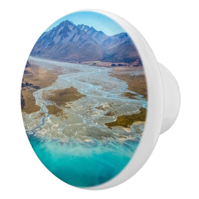 Sjö Tekapo och södra Alpernorna, Nya Zeeland Knopp (Höger)