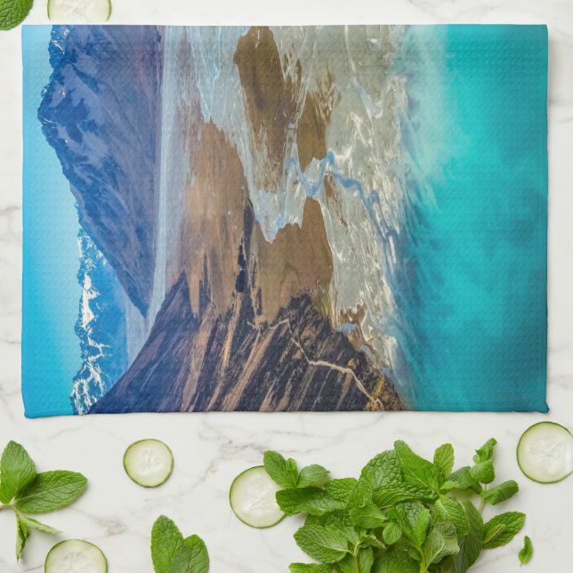 Sjö Tekapo och södra Alpernorna, Nya Zeeland Kökshandduk (Vikta)