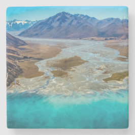 Sjö Tekapo och södra Alpernorna, Nya Zeeland Stenunderlägg