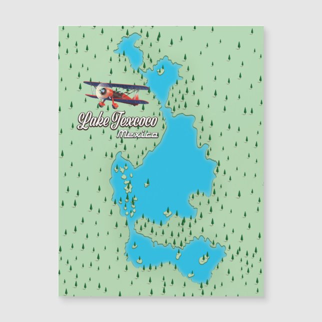 Sjö Texcoco Mexiko sjö karta (Framsida)