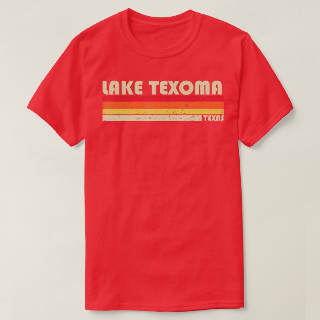 SJÖ TEXOMA TEXAS Funny Fishing Camping Sommar Gif T Shirt (Design framsida)