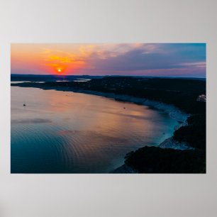 Sjö Travis Sunset Poster
