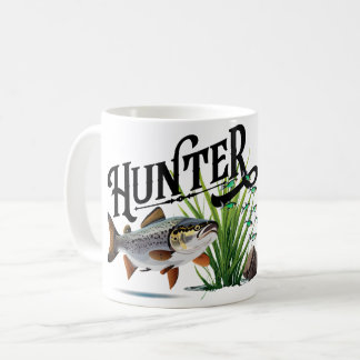 Sjö Trout som jagar en minnows-skola Kaffemugg