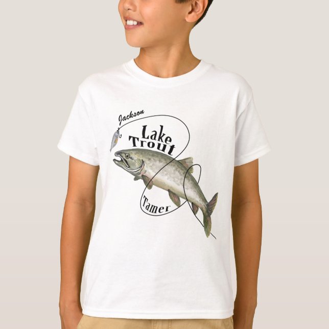 Sjö Trout Tamer Boy Anpassade T-shirt. T Shirt (Framsida)