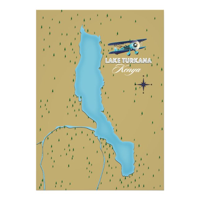 Sjö Turkana Kenya Fototryck (Framsidan)