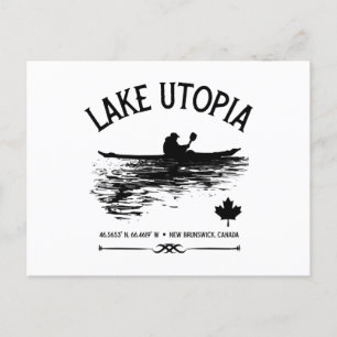 Sjö Utopia New Brunswick Canada Sjöar - Kayaker Helg Vykort