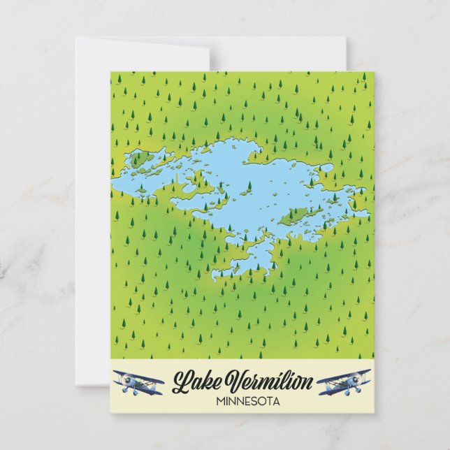 Sjö Vermilion Minnesota karta (Framsida)