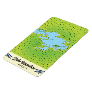 Sjö Vermilion Minnesota karta Magnet