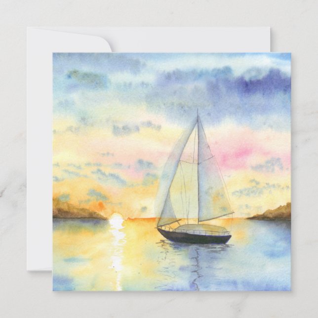 Sjö vid solnedgång (Framsida)