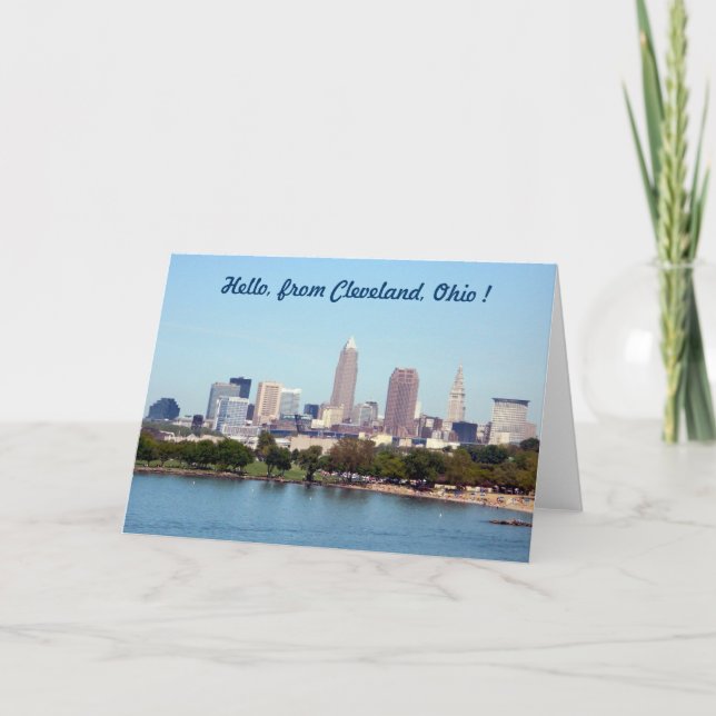 Sjö View Cleveland Ohio Greeting Card Kort (Framsida)