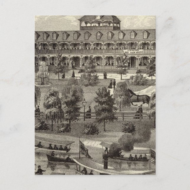 Sjö View House in Asbury Park, NJ Vykort (Framsida)