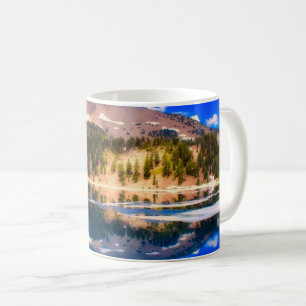 Sjö View Lassen Volcanic nationalpark Kaffemugg