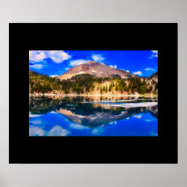 Sjö View Lassen Volcanic nationalpark Poster