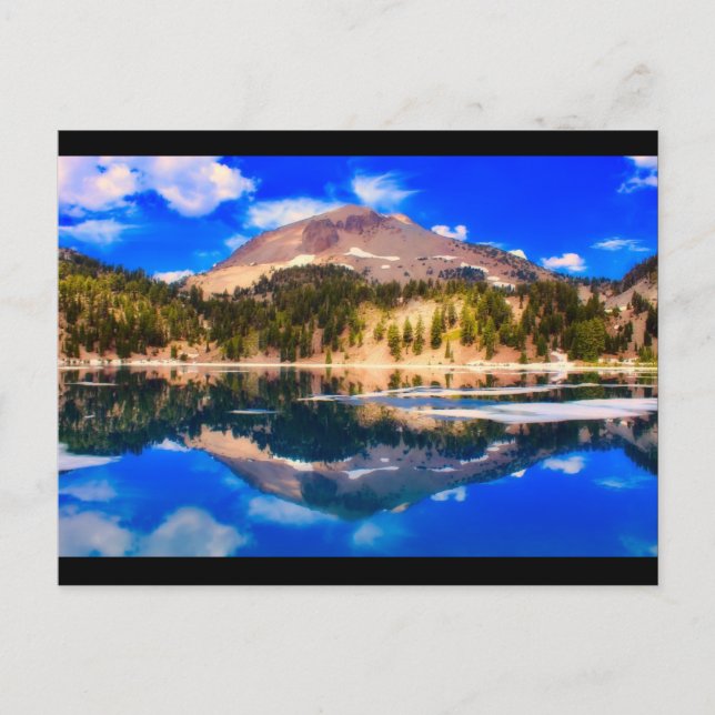 Sjö View Lassen Volcanics nationalpark Vykort (Framsida)