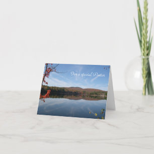 Sjö View Pastor's Birthday Card Kort