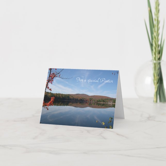 Sjö View Pastor's Birthday Card Kort (Framsida)