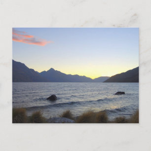 Sjö Wakatipu at Sunset, Queenstown, NZ Vykort