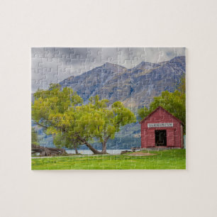 Sjö Wakatipu Ligcape Glenorchy Nya Zeeland Pussel