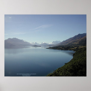 Sjö Wakatipu nära Glenorchy, Nya Zeeland Poster
