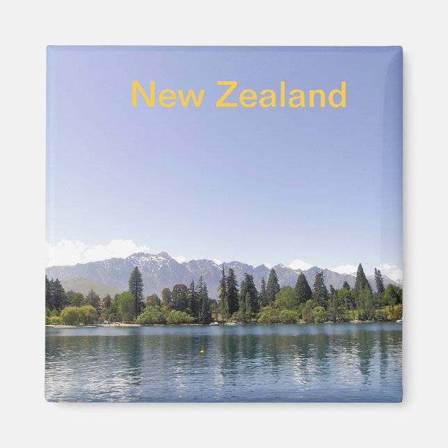 Sjö Wakatipu Queenstown Nya Zeeland Magnet (Framsidan)