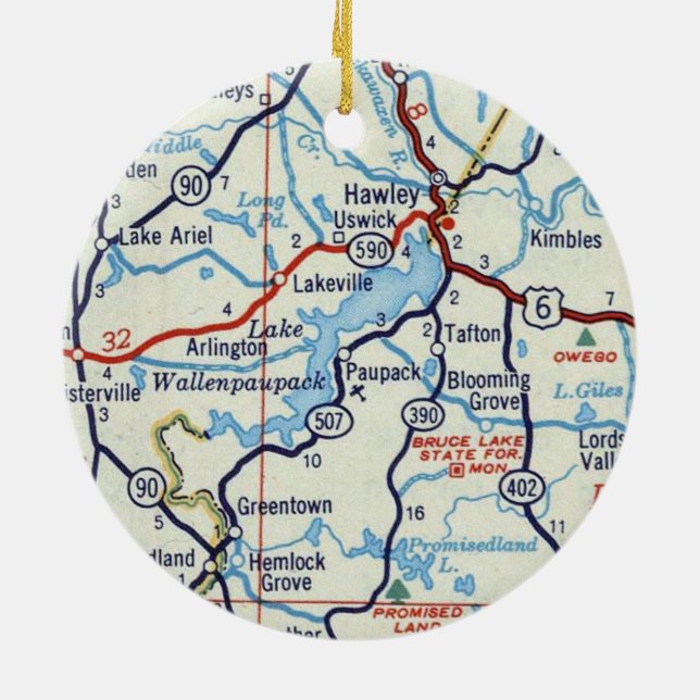 Sjö Wallenpaupack Julgransprydnad Keramik (Baksidan)