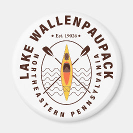 Sjö Wallenpaupack Pennsylvania Kayaking Fishing Magnet