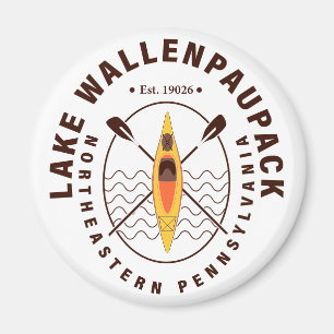 Sjö Wallenpaupack Pennsylvania Kayaking Fishing Magnet
