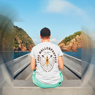Sjö Wallenpaupack Pennsylvania Kayaking Fishing T Shirt