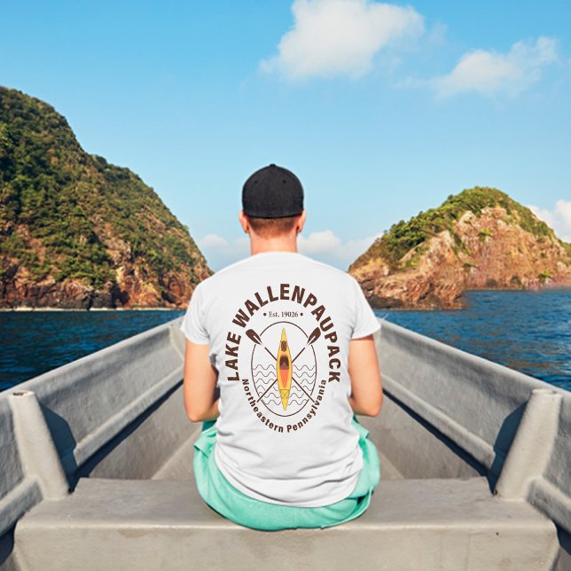 Sjö Wallenpaupack Pennsylvania Kayaking Fishing T Shirt (Skapare uppladdad)