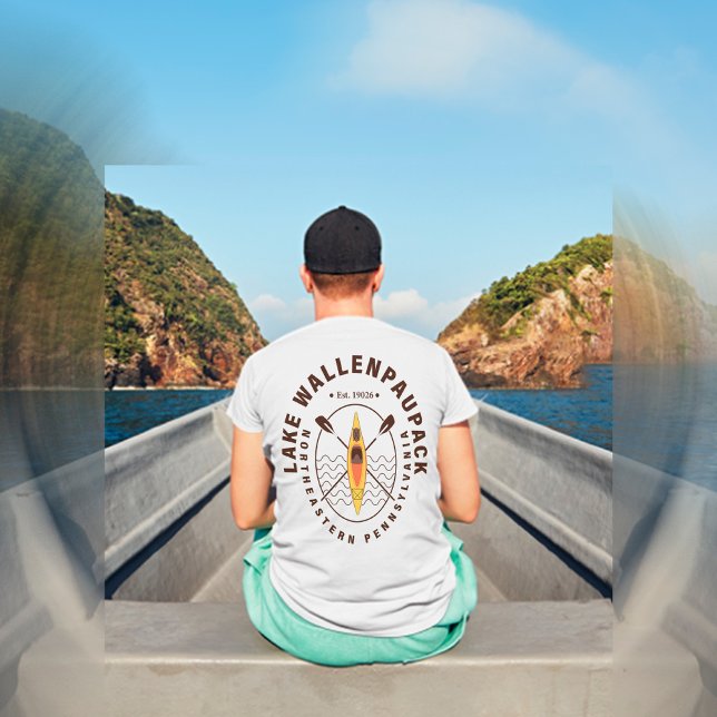 Sjö Wallenpaupack Pennsylvania Kayaking Fishing T Shirt (Skapare uppladdad)