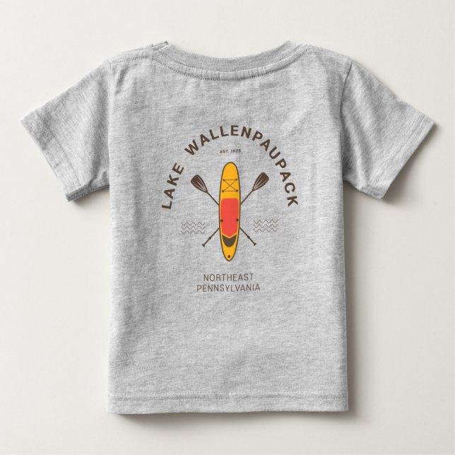 Sjö Wallenpaupack Pennsylvania Paddle Boarding T Shirt (Baksida)