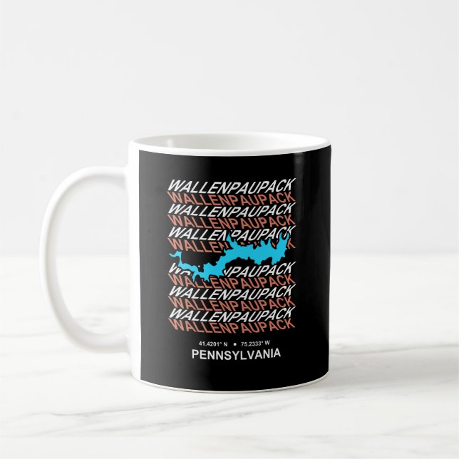 Sjö Wallenpaupack Pennsylvania Utomhus Kaffemugg (Vänster)