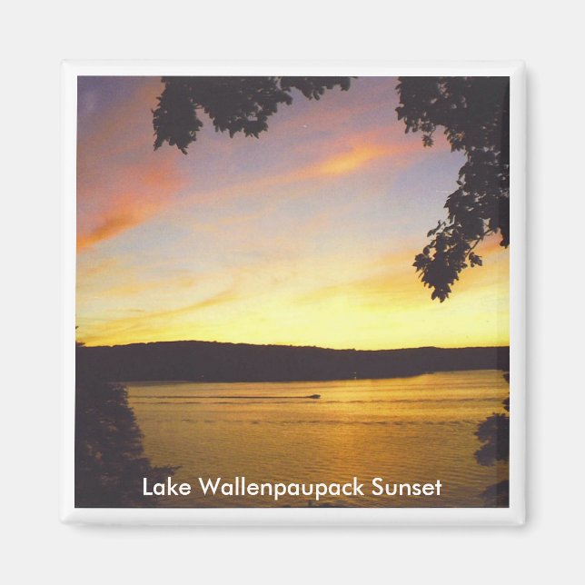 Sjö Wallenpaupack Sunset Magnet (Framsidan)