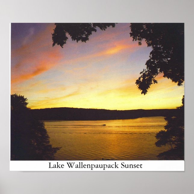 Sjö Wallenpaupack Sunset Poster (Framsidan)