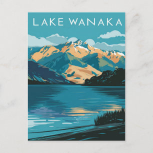 Sjö Wanaka New Zealand Travel Vykort