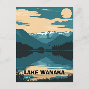 Sjö Wanaka New Zealand Travel Vykort