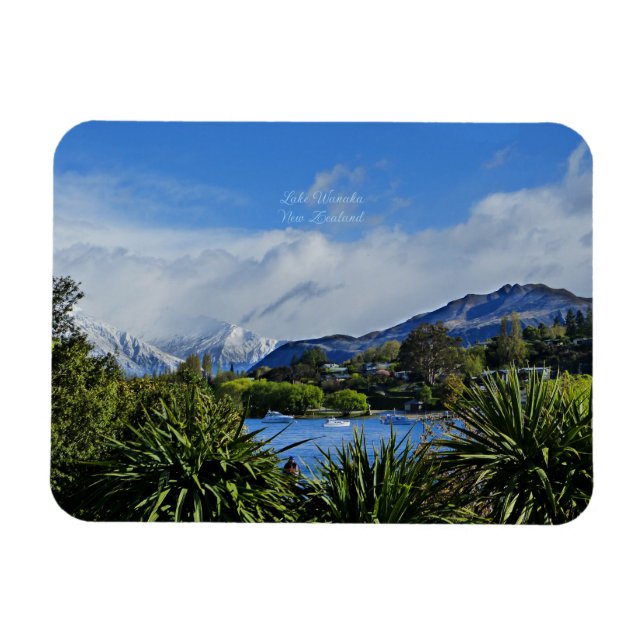 Sjö Wanaka, Otago, Nya Zeeland Magnet (Horisontell)