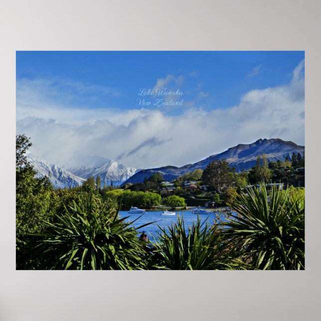 Sjö Wanaka, Otago, Nya Zeeland Poster (Framsidan)