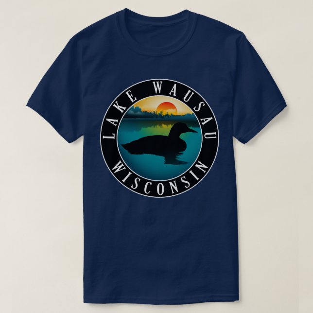 Sjö Wausau Wisconsin Loon T Shirt (Design framsida)