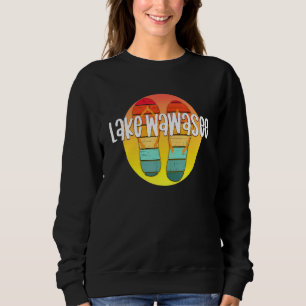 Sjö Wawasee Indiana Retro Flipflop Sunset Graphic T Shirt