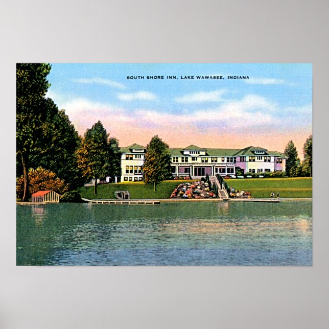 Sjö Wawasee, Indiana South Shore Inn Poster (Framsidan)