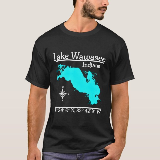 Sjö Wawasee Indiana T Shirt (Framsida)