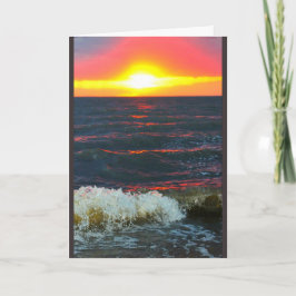 Sjö Wbollago Sunset any Tillfälle Card Kort