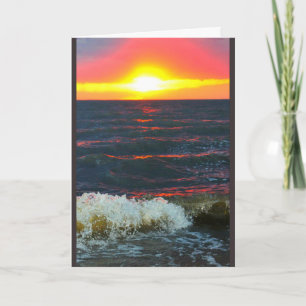 Sjö Wbollago Sunset any Tillfälle Card Kort