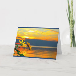 Sjö Wbollago Sunset any Tillfälle Card Kort