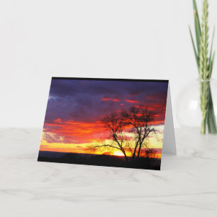 Sjö Wbollago Sunset tänker på dig Kort