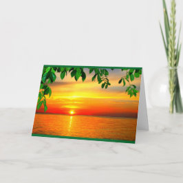 Sjö Wbollago Sunset tänker på dig Kort